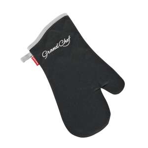 Black GrandCHEF oven mitt, heat resistant, for safe handling of hot dishes - Oven Mitt
