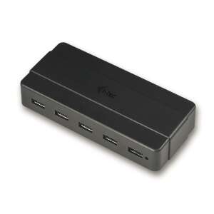 i-tec Advance Charging USB 3.0 Hub 7 порта, черен, ъглов изглед - I-Tec