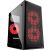 Gembird Fornax 950R MicroATX Számítógépház - Fekete, piros LED ventilátorokkal