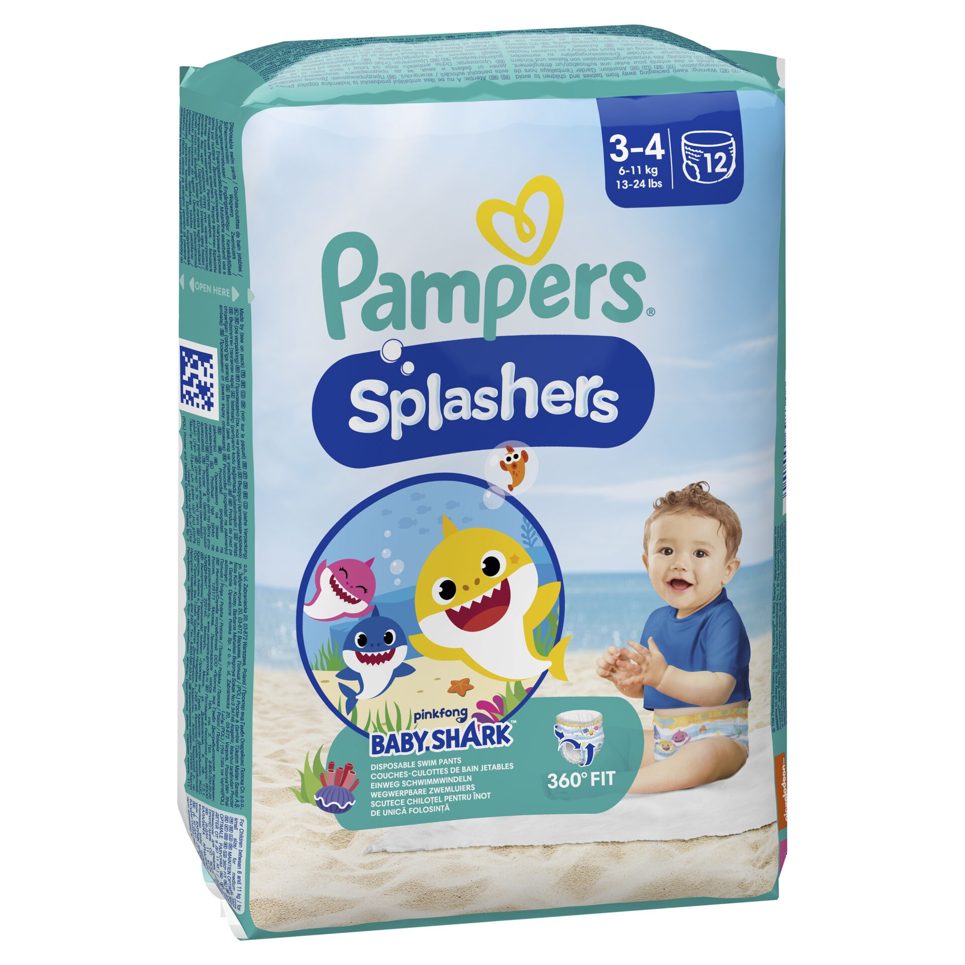 E-shop Pampers Splashers Plienka na plávanie 6-11kg Midi 3-4 (12ks)