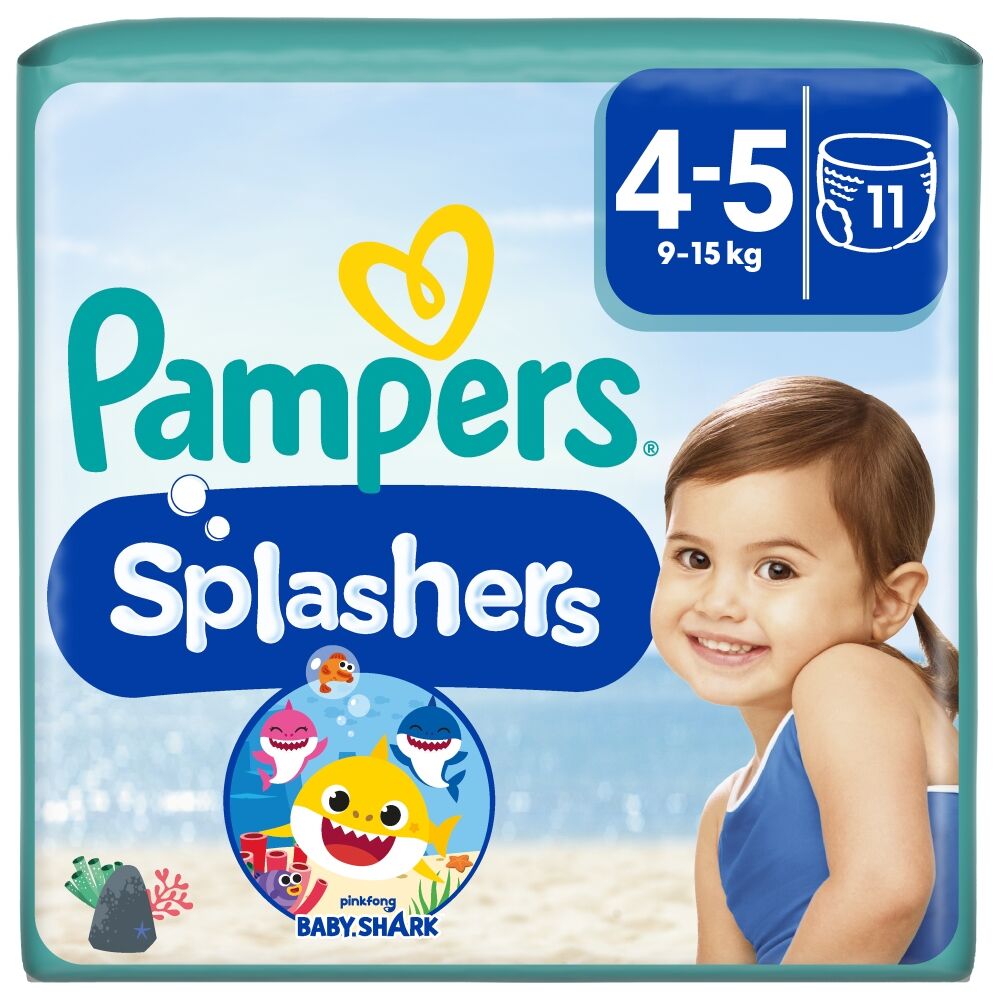 Pampers Splashers Baby Shark Úszópelenka 9-15kg Maxi 4-5 (11db)