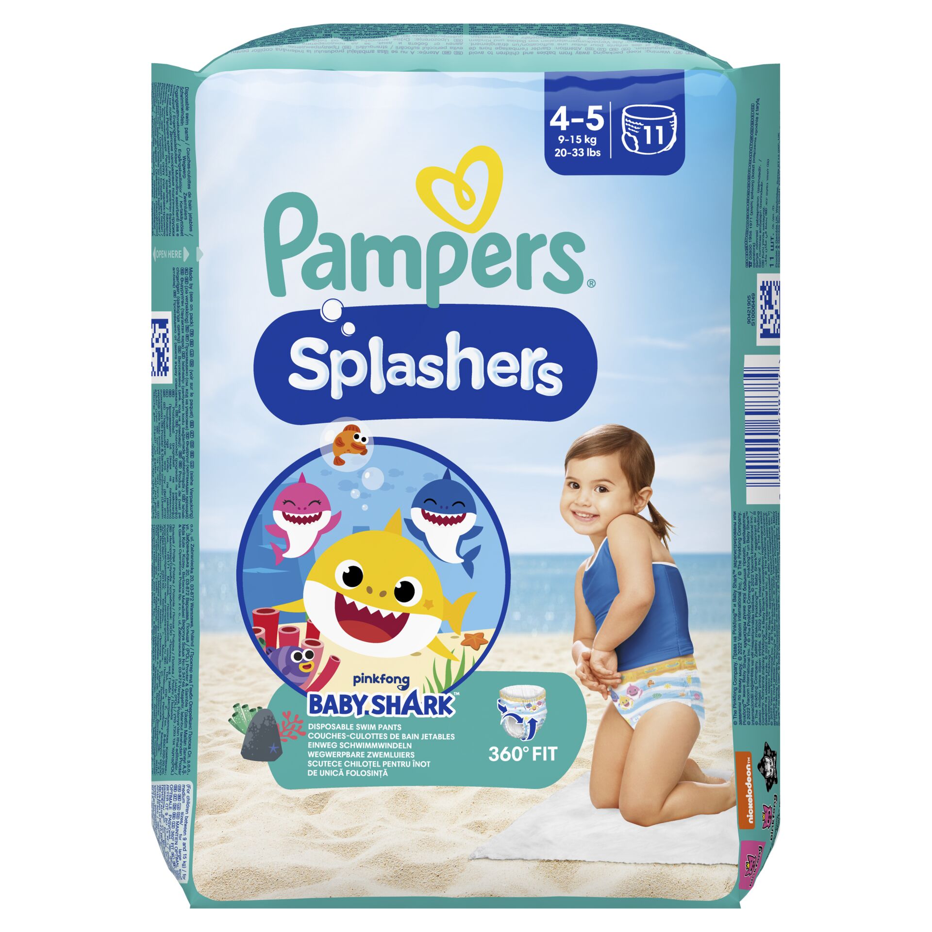 E-shop Pampers Splashers Plienka na plávanie 9-15kg Maxi 4-5 (11ks)