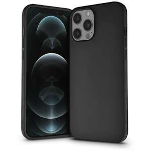 Black silicone case for iPhone 12 Pro Max, Haffner Soft Premium - Apple Phone Case