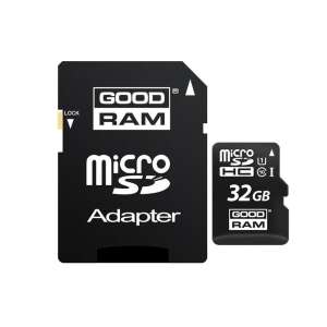 Goodram 32GB microSDHC UHS-I U1 C10 memory card with adapter - Photography, Video & Optic