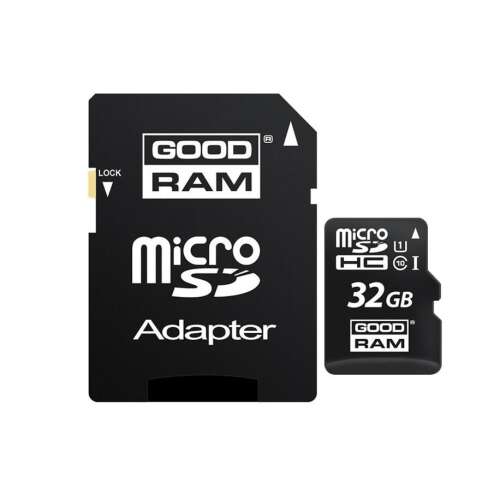 Goodram 32GB microSDHC UHS-I U1 C10 memory card with adapter