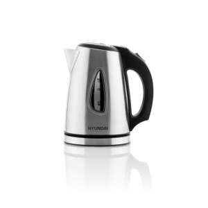 Hyundai VK118 electric kettle, stainless steel finish with black handle, 1.0L capacity - Kitchen & dining