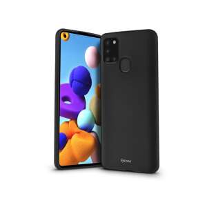 Schwarzes Roar Full 360 Silikon Case für Samsung Galaxy A21s - Handyhüllen