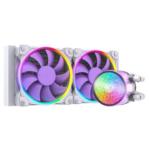 ID-Cooling PINKFLOW 240 DIAMOND PURPLE CPU Water Cooler with RGB Fans - ID-Cooling PC Fan