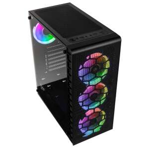 Kolink Observatory Lite Mesh RGB computer case, black with tempered glass side panel and RGB fans - Computer Case
