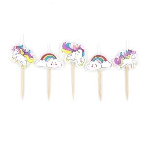 Set mit 5 lila Regenbogen-Einhorn-Kerzen 54246413 - Kerzen