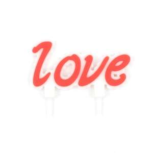 Lumânare party love alb cu roșu 54246427 - Lumânări