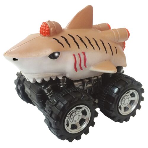 Tigriscápa Szuperautó Játék, cápa alakú, súrlódásos meghajtású monster truck játék 