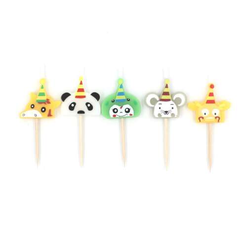 5 pc Zoo Animal Party Candle Set 54246581
