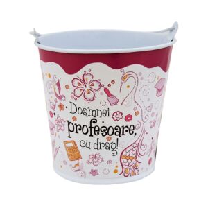 Fazéktartó 10 cm flower pot with 'A tanárnőnek szeretettel' (For the teacher with love) inscription - Landscaping