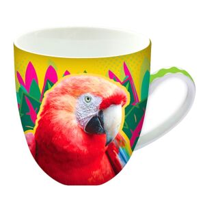 TropicBirds Parrot Mug - Close-up of Parrot Design on Ceramic Mug - Nonbrand Mug