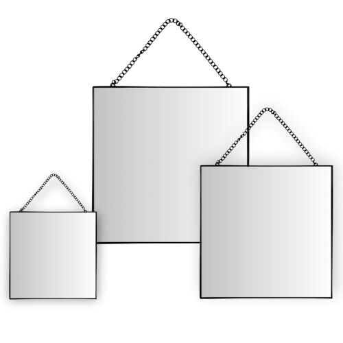 Black Square Mirror - 3-piece set 20/30/35cm