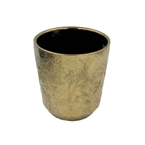 Kleiner goldener dekorativer Blumentopf, 15x12 cm