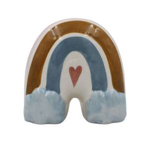 Szivárvány mintás kerámia malacka bank szívvel az elején - Koopman