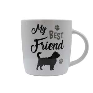 White ceramic mug with 'My Best Friend' text and a dog silhouette, perfect for dog lovers - Nekupto