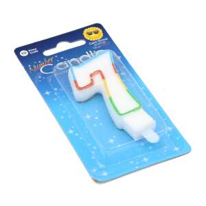 Свещ за рожден ден, многоцветна, номер 7