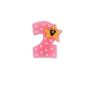 Pink Number 2 Anniversary Candle 54247202 - Candle