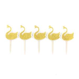 5-piece Gold Swan Party Candle Set 54247620 - Candle