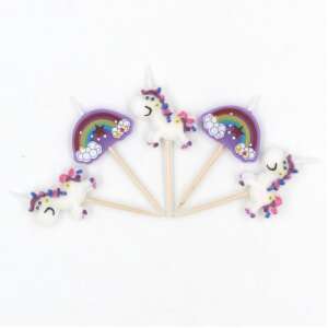 Set 5 lumânări unicorn roz curcubeu 54247940 - Lumânări