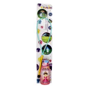 Tuban Princess Bubble Blower - 250ml, pink bottle with princess design, bubble wand included - Sport & Leisure