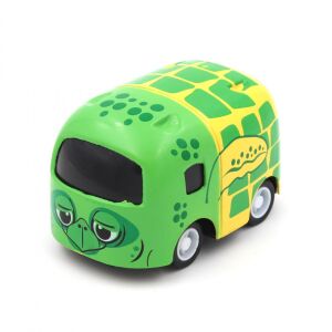 Angled view of Mini Turtle Pull-Back Car Toy - Nonbrand Kids's play car