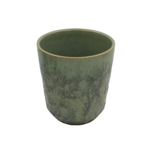 Mica green flower pot, 15x12 cm - Landscaping