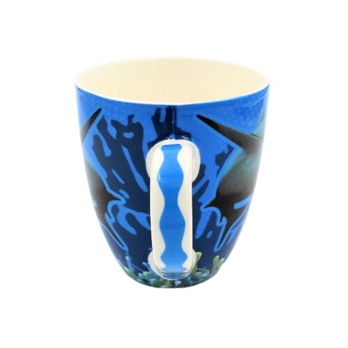 Ocean Wonders Shark Mug, ceramic mug with shark print, 400ml