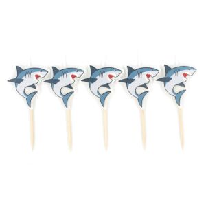 Buli Cápa Gyertyák set of 5, shark themed birthday candles - Candle