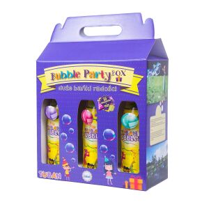 Tuban Bubble Party Box с 3 бр. духалки за балони, забавен парти аксесоар - Духалка за мехурчета