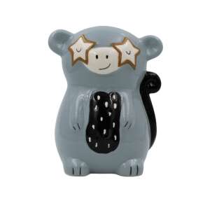 Ceramiczna skarbonka z puszystym modelem lemura