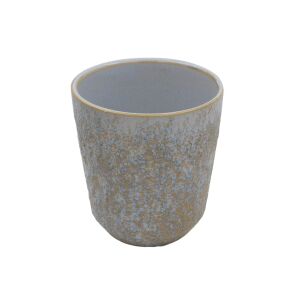 Mica blue ceramic flower pot, 15x12 cm - Landscaping