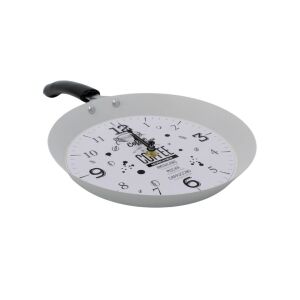 Kávézó Falióra - Serpenyő Design - Fehér, frying pan wall clock, coffee themed kitchen decor - Koopman