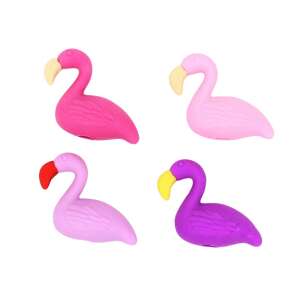 Zestaw gumki do mazania Erazer Buddies flamingi, 4 sztuki, różowy, fioletowy, czerwony - Gumka