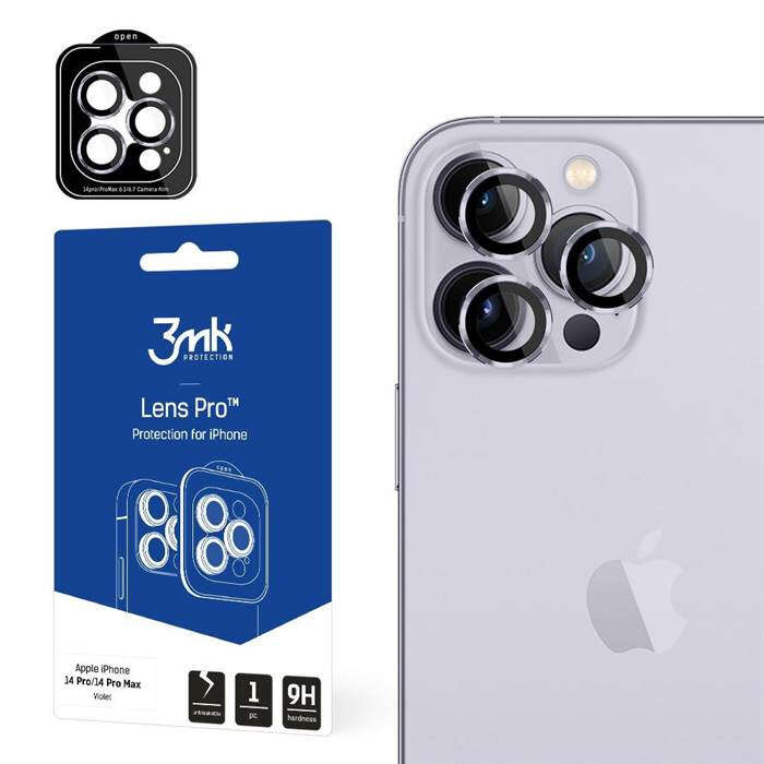 3MK Lens Protection Pro iPhone 14 Pro / 14 Pro Max lila kamera vé...