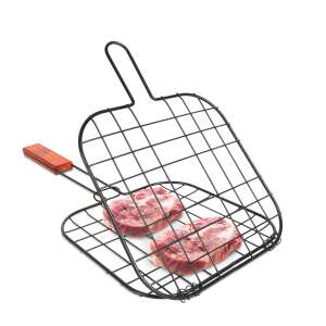 Bewello Hús grillező rács - fa nyéllel - 56300C BBQ hússütő rács valóra váltja minden grillezni vágyó álmát 54255275 