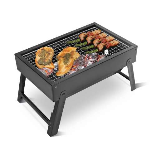 Bewello Mini hordozható grillsütő - faszenes - 35 x 22 x 19,5 cm - W1114 - Bewello