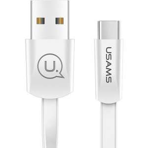 Kábel USAMS U2 Noodle Flat USB-C, 1,2 m, Biela - USAMS USB káble