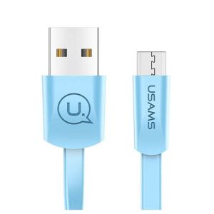 USAMS U2 Lapos MicroUSB Kabel - Blau - USAMS USB-Kabel
