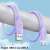 USAMS USB-C to USB-A cable, purple, 1.2m, 6A, Lithe series