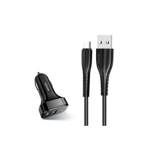 USAMS 2.1A Duálna USB nabíjačka do auta a MicroUSB kábel - Nabíjačky do auta