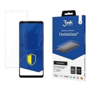 Folie de protecție pentru ecran 3MK FlexibleGlass pentru Sony Xperia 1, sticlă hibridă, cu 250% mai rezistentă, rezistentă la zgârieturi, duritate 7H, tehnologie Fit-In - 3MK Folii protecție