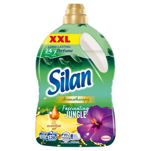 Silan Aromatherapy Fascinating Jungle Fabric Softener, 2772ml, 126 washes, with essential oil, long-lasting perfume