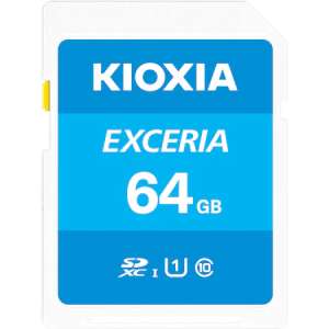 Memóriakártya SD Kioxia Exceria, UHS Speed Class 1 kompatibilis, 64GB, LNEX1L064GG4 54309401 