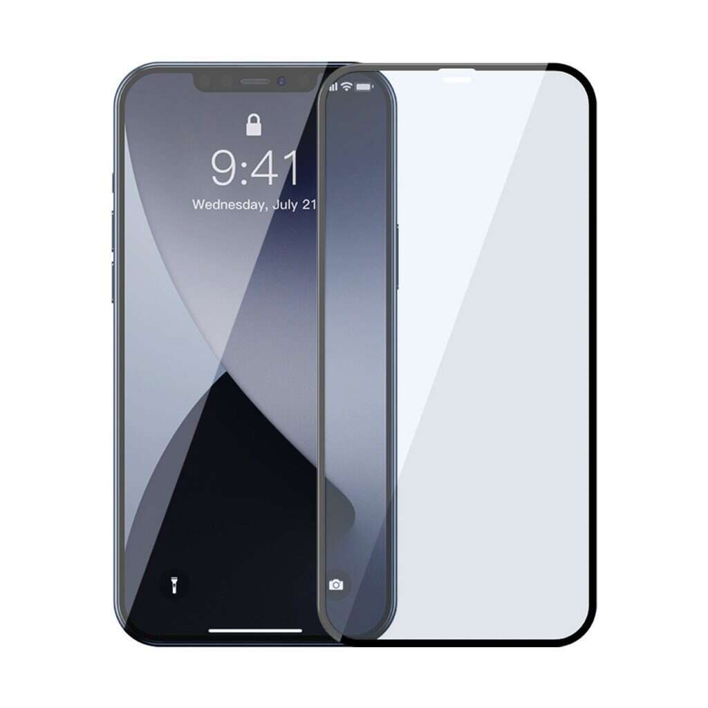 2 Db Üvegfólia Csomag iPhone 12 Pro Max, Baseus, Fekete szélekhez...