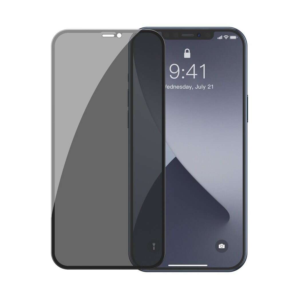 2 Db Üvegfólia Csomag iPhone 12 Mini, Privacy Glass, Füstös árnya...