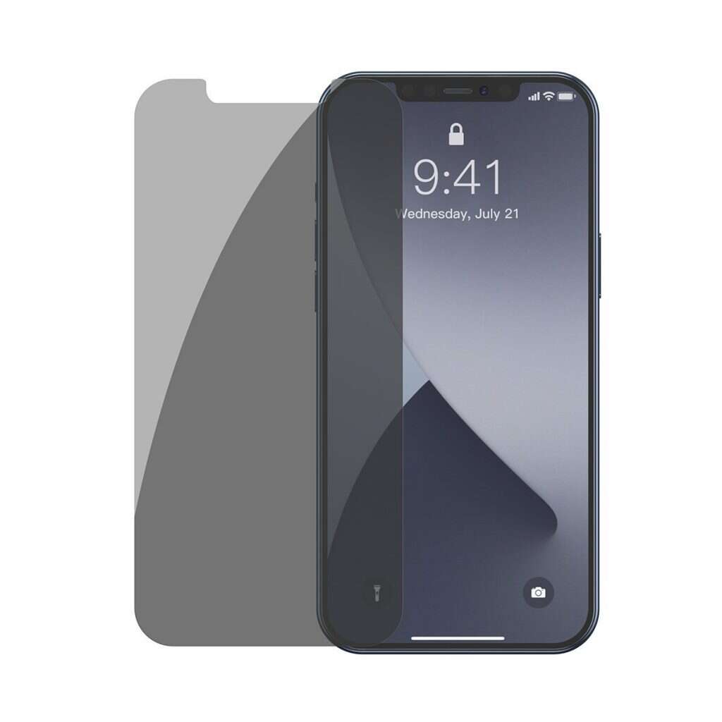 2 Db Üvegfólia Csomag iPhone 12 Mini, Baseus edzett üveg, 5,4″